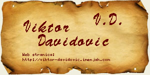 Viktor Davidović vizit kartica
